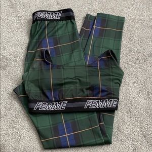 Plaid workout set